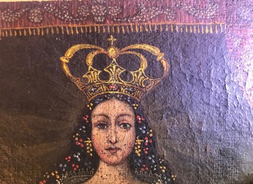 Cusco School, Peru: Virgen de Bel&eacute;n, oil on canvas, 18th C.